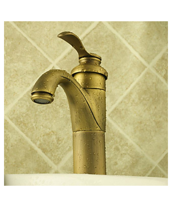 Rubinetto lavabo in ottone, stile classico