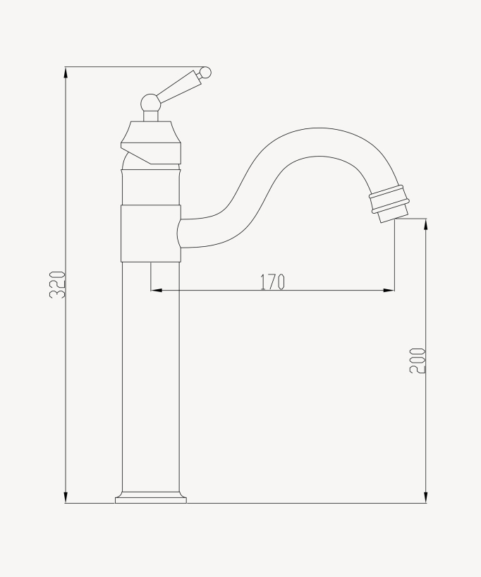 Rubinetto lavabo in ottone antico - Rome