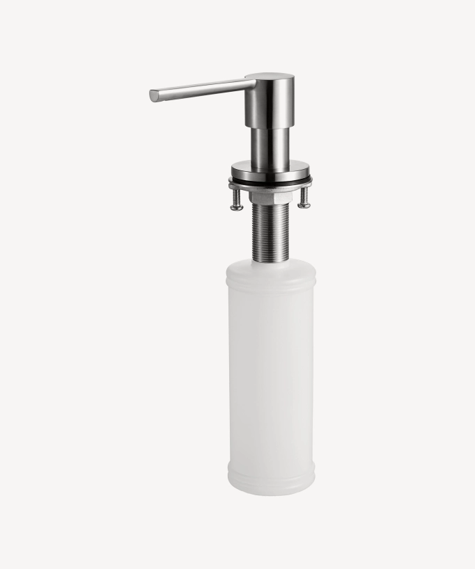 Dispenser sapone in acciaio inox - nickel spazzolato