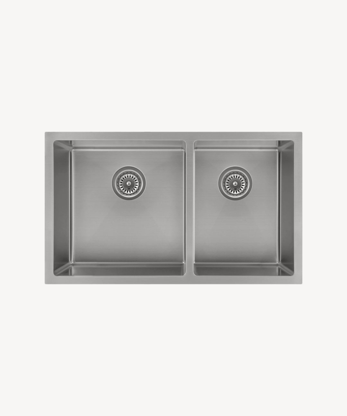 Lavello da cucina doppio 760 mm - acciaio inox - Jaboty