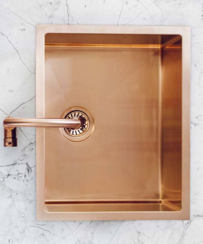 Lavello da cucina singolo 550 mm - rame spazzolato - Ohia