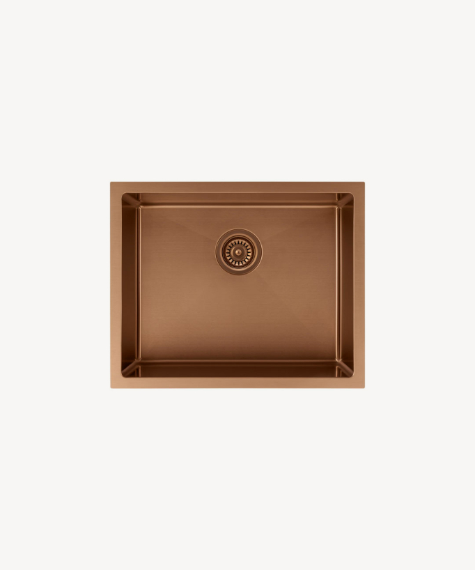 Lavello da cucina singolo 550 mm - rame spazzolato - Ohia