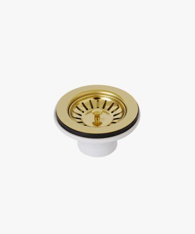 Lavello da cucina doppio 855 mm - ottone spazzolato - Tilia