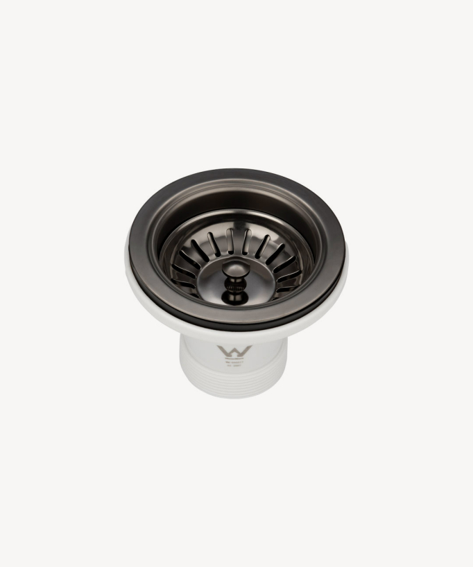 Lavello da cucina doppio 855 mm - gunmetal spazzolato - Tilia