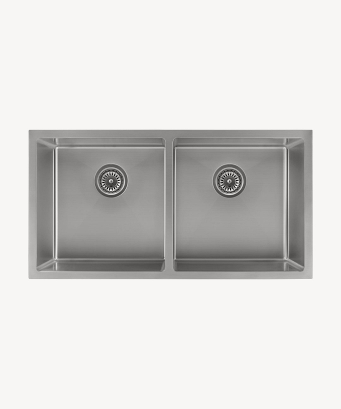 Lavello da cucina doppio 855 mm - acciaio inox - Tilia
