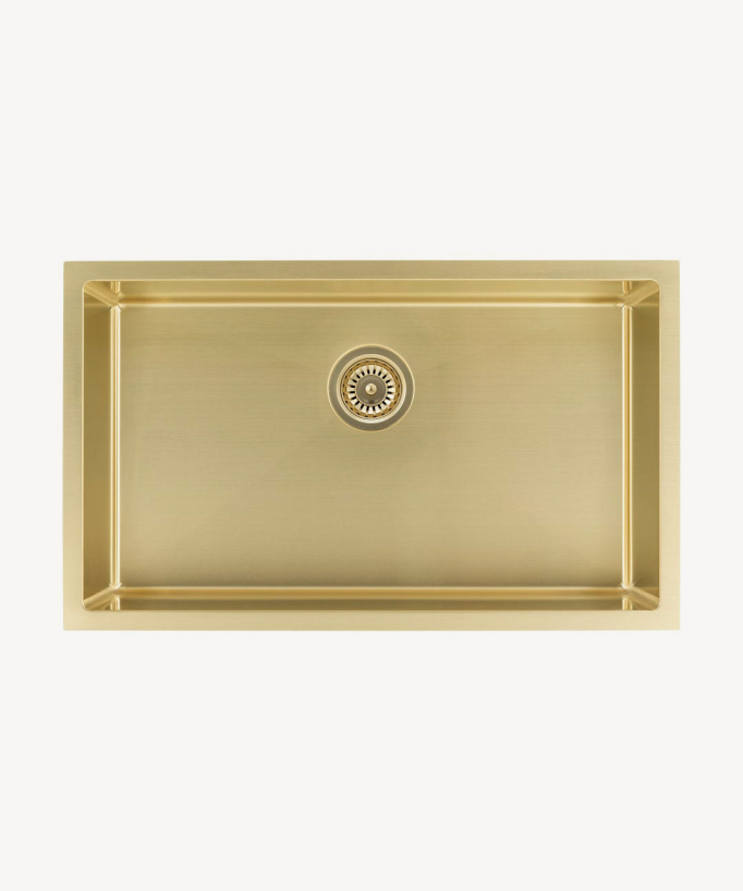 Lavello singolo 750 mm - ottone spazzolato - Hiba