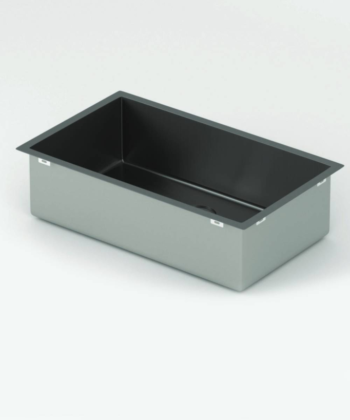 Lavello singolo 750 mm - gunmetal spazzolato - Hiba
