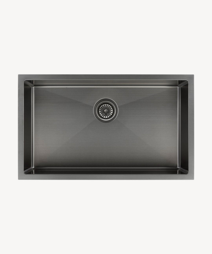 Lavello singolo 750 mm - gunmetal spazzolato - Hiba