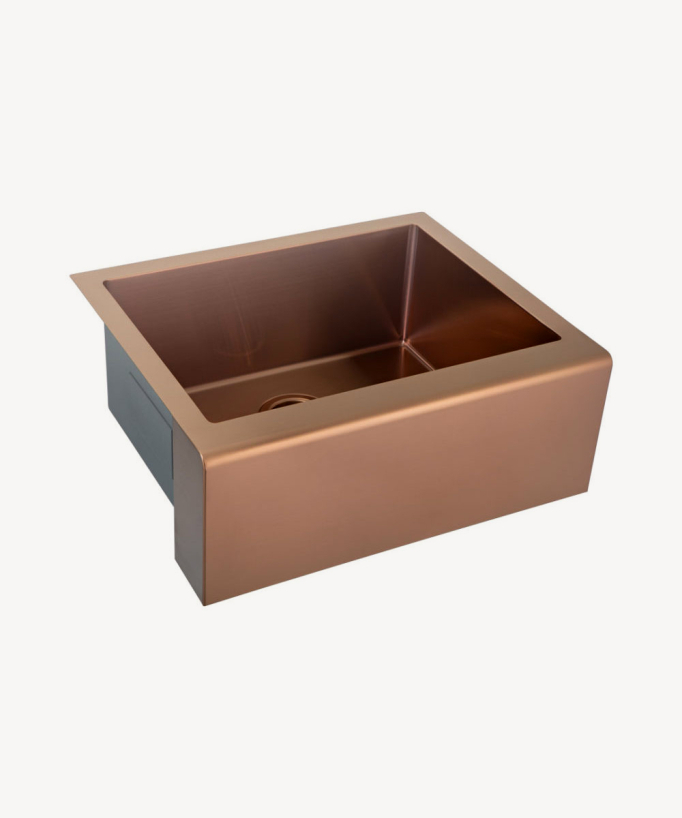 Lavello da cucina 600 mm - rame spazzolato - Sugi