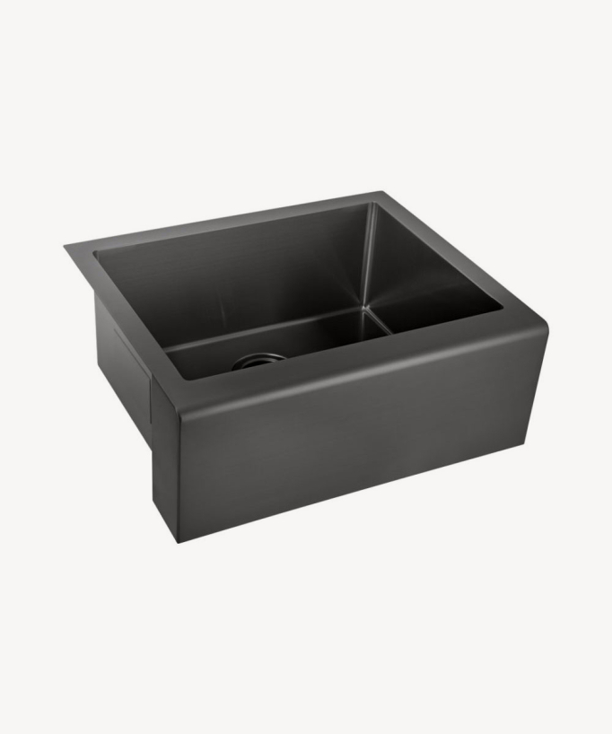 Lavello da cucina 600 mm - gunmetal spazzolato - Sugi
