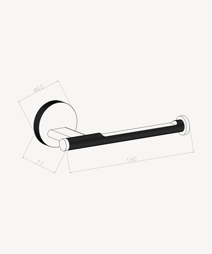 Porta carta igienica a parete Gun metal - Leros