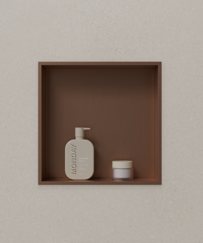 Nicchia bagno incasso - Oro rosa spazzolato