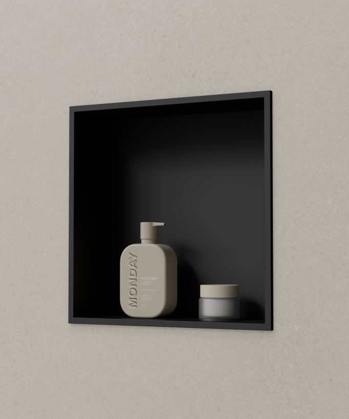 Nicchia bagno incasso - Nero