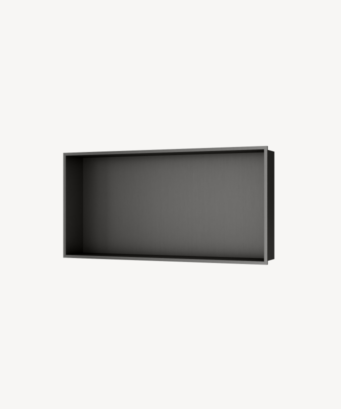 Nicchia doccia a parete in acciaio inox - gun metal