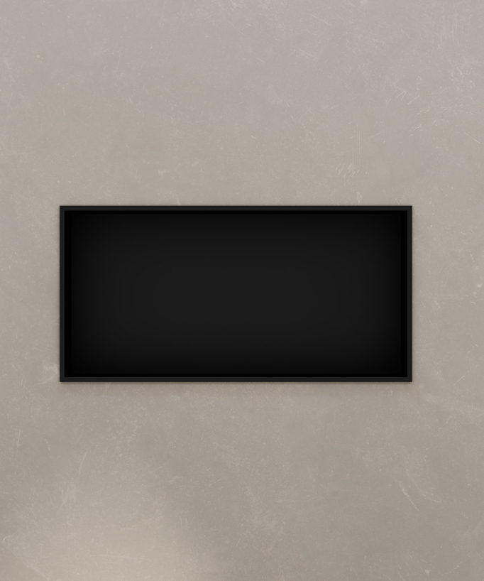 Nicchia doccia da parete in acciaio inox - nero - small