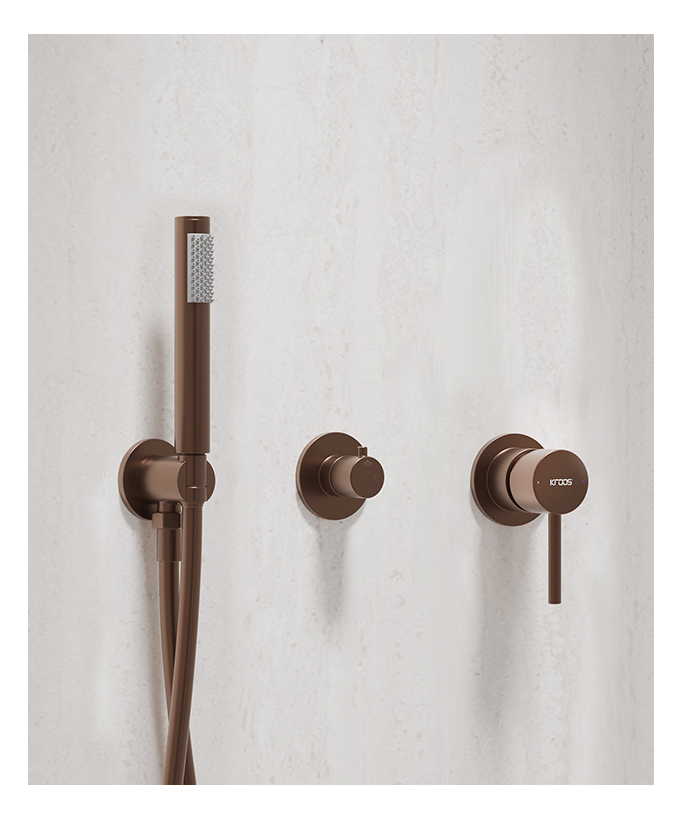 Kit doccia con soffione pioggia circolare - Corbeau