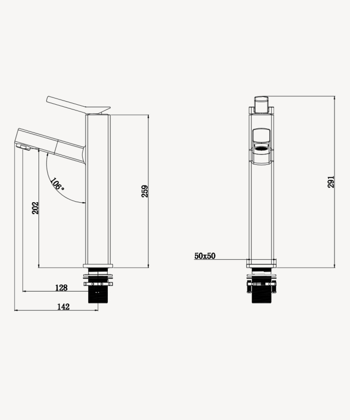 Rubinetto miscelatore lavabo con bocca estraibile nero - Graffias