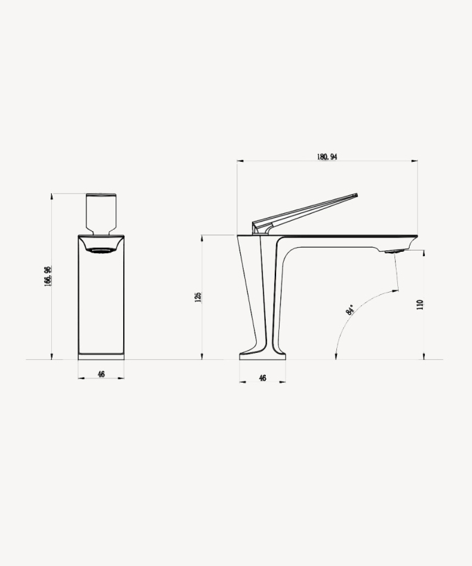 Miscelatore lavabo moderno - Tureis