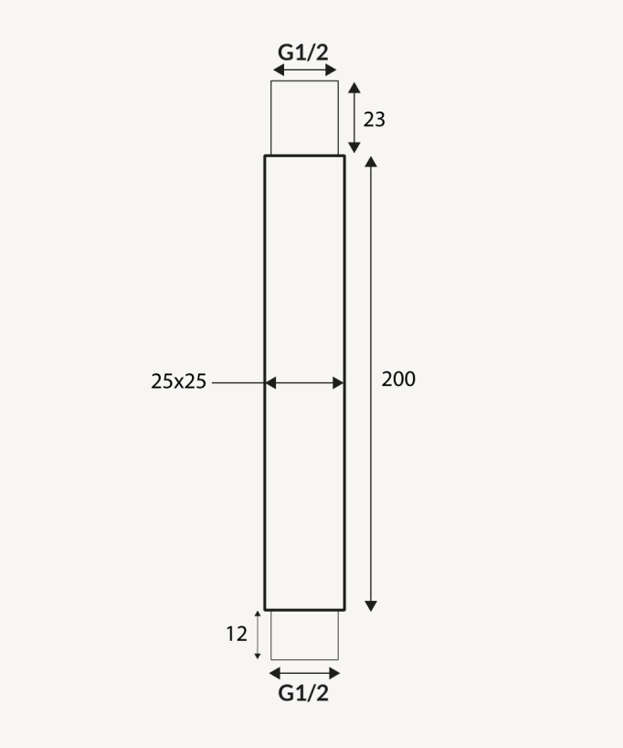 Braccio doccia a soffitto Cromato - Sirius