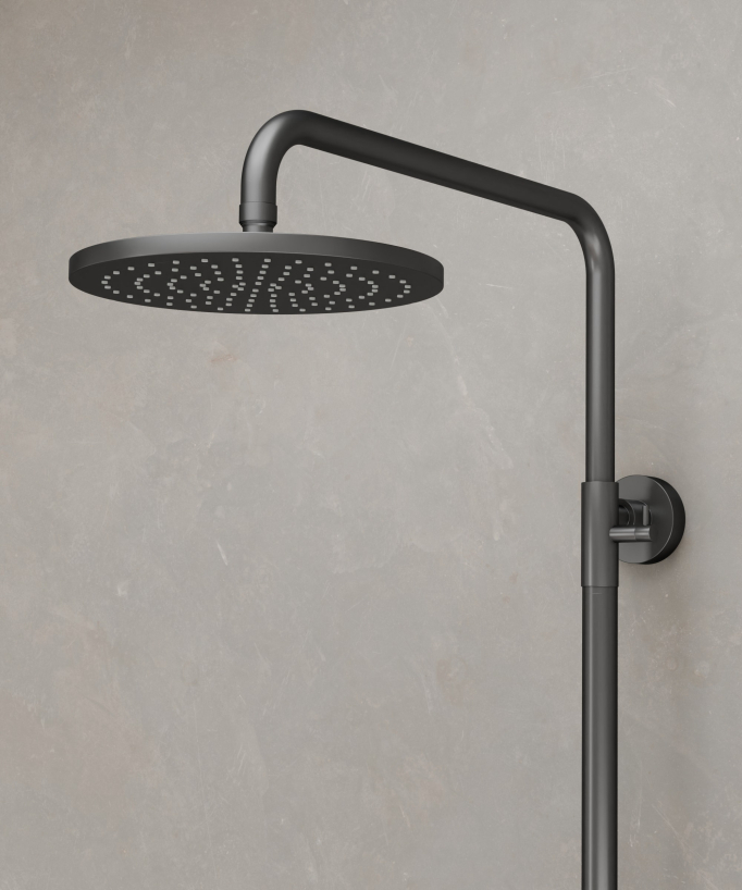 Colonna doccia da parete con miscelatore Gun metal - Leros