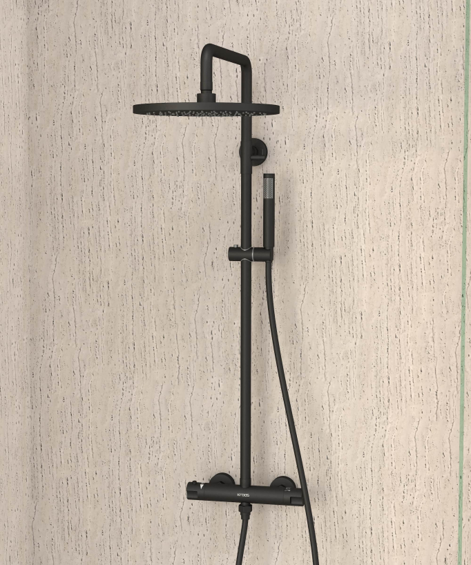 Colonna doccia termostatica rotonda - Corbeau