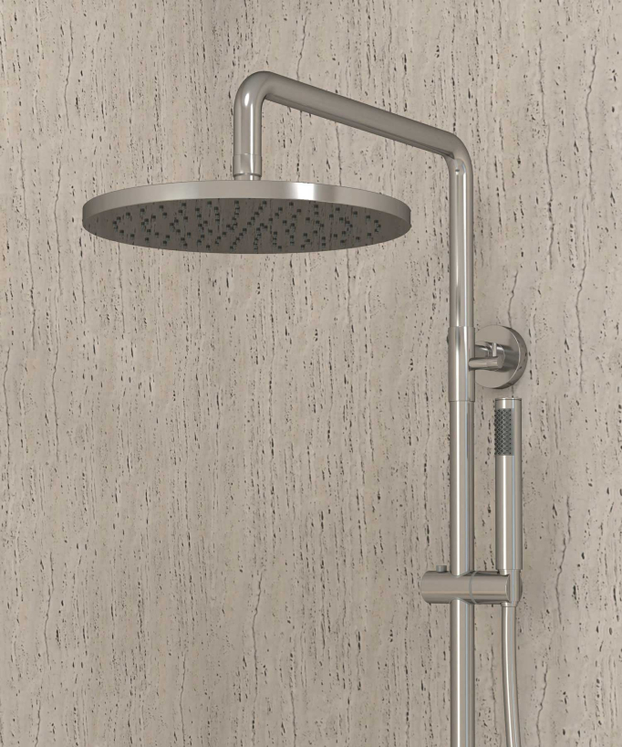 Colonna doccia e vasca termostatica Cromo - Corbeau