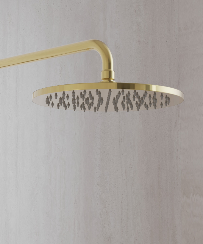 Colonna doccia miscelatore meccanico murale Oro - Corbeau