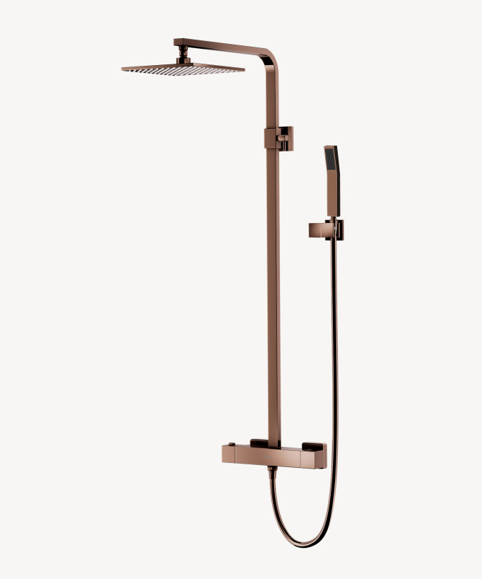 Colonna doccia termostatica oro rosa - Sirius