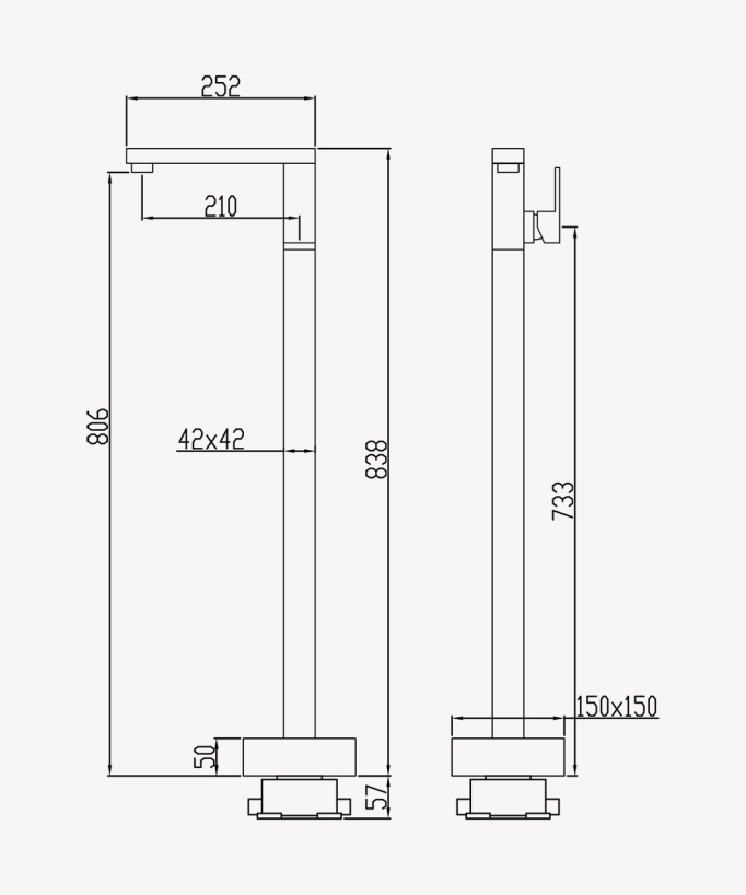 Miscelatore lavabo monocolonna Cromato - Sirius