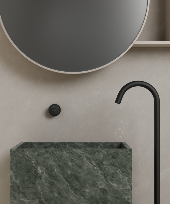 Miscelatore lavabo monocolonna senza regolazione di portata Nero - Leros