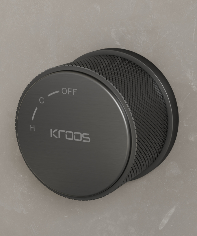 Miscelatore lavabo monocolonna senza regolazione portata Gun metal - Leros