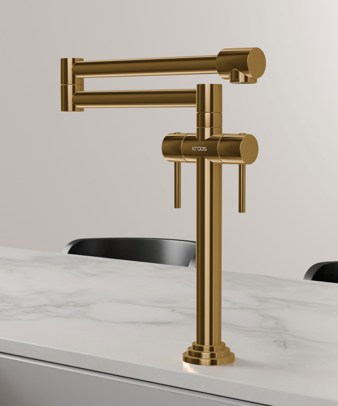 Rubinetto cucina stile retrò - dorato