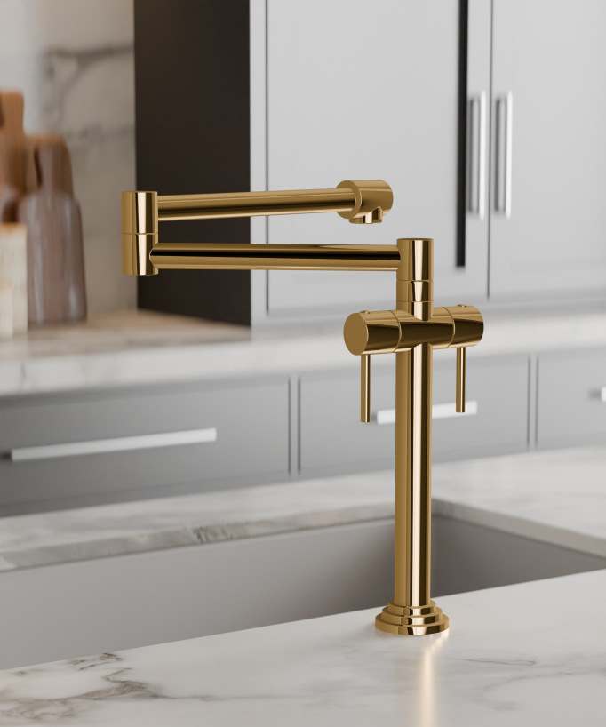 Rubinetto cucina stile retrò - dorato