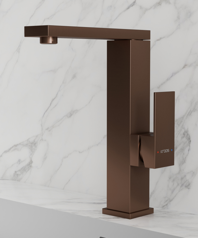 Rubinetto miscelatore cucina Oro rosa spazzolato - Sirius