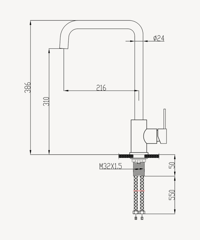 Miscelatore cucina Oro spazzolato - Corbeau
