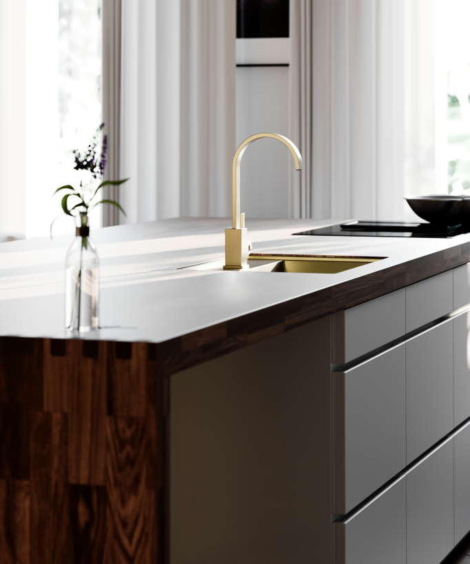 Miscelatore cucina Oro spazzolato - Fiumina