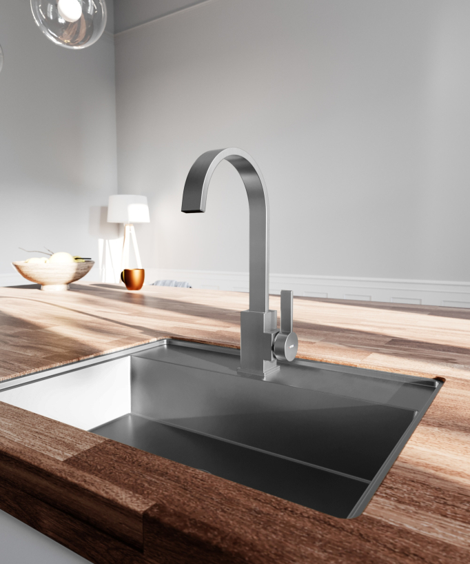 Miscelatore cucina Gun metal - Fiumina