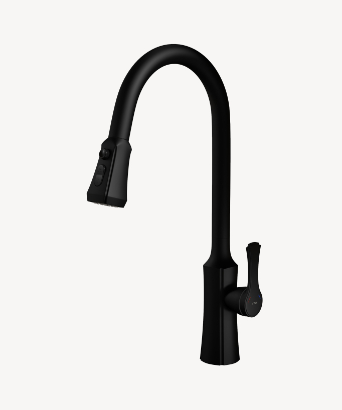 Rubinetto miscelatore lavello nero ramato - Beata