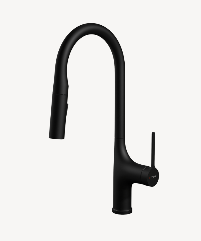 Rubinetto miscelatore cucina contemporaneo - nero