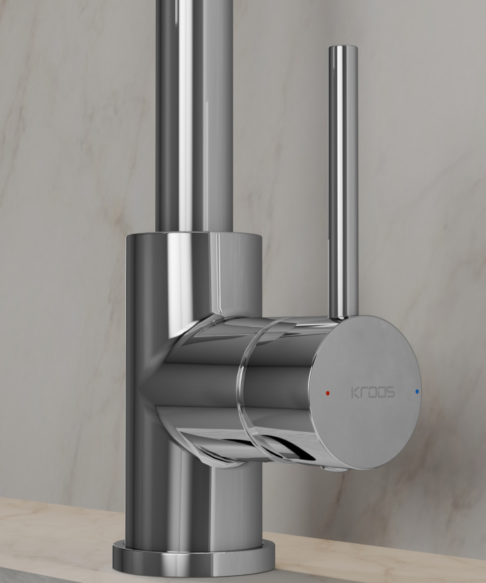 Miscelatore cucina moderno con doccetta - cromato - Corbeau