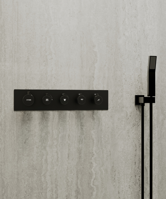 Set miscelatore termostatico multi-funzione con soffione orientabile - Sirius