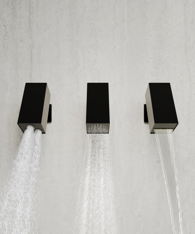 Set miscelatore termostatico multi-funzione con soffione orientabile - Sirius