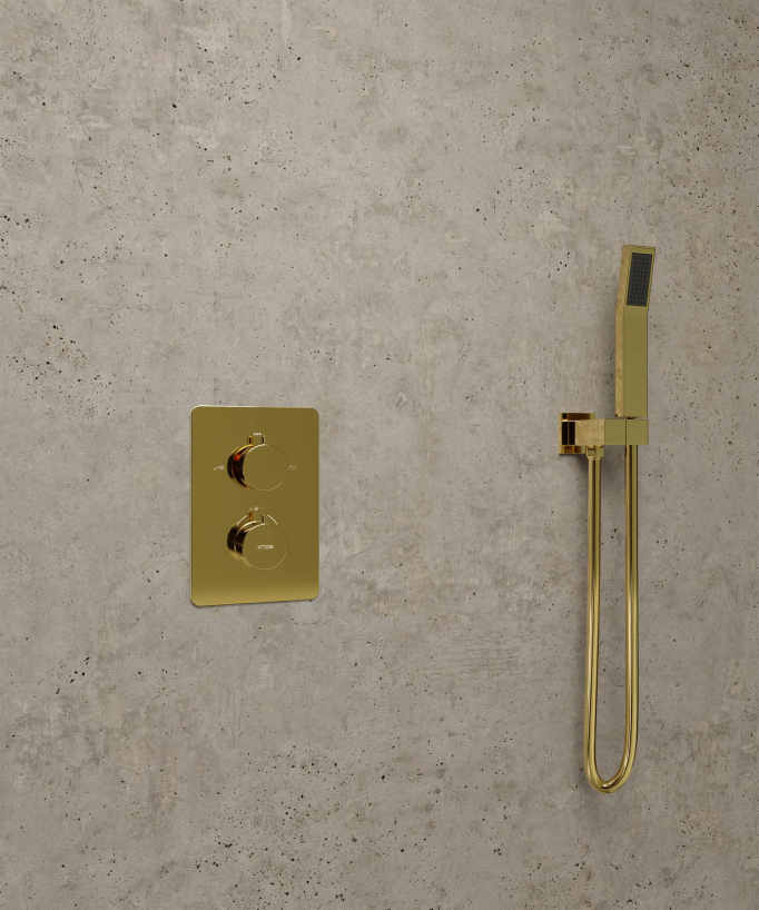 Miscelatore termostatico da incasso per doccia in oro - Sirius