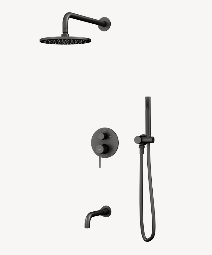 Colonna doccia e vasca da incasso gun metal – Corbeau - small