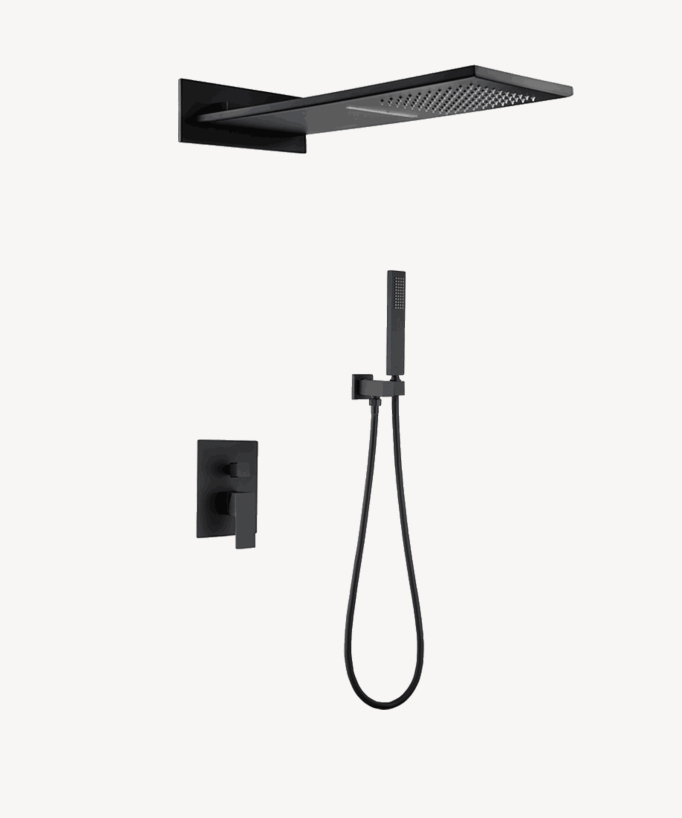 Composizione miscelatore doccia incasso nero - Sirius - small