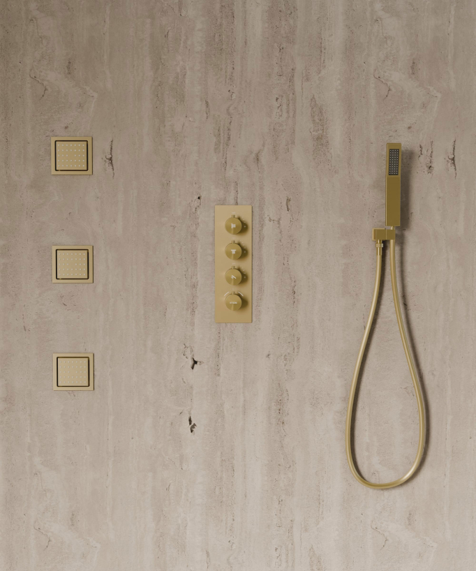 Sistema doccia termostatico a soffitto - 500 mm