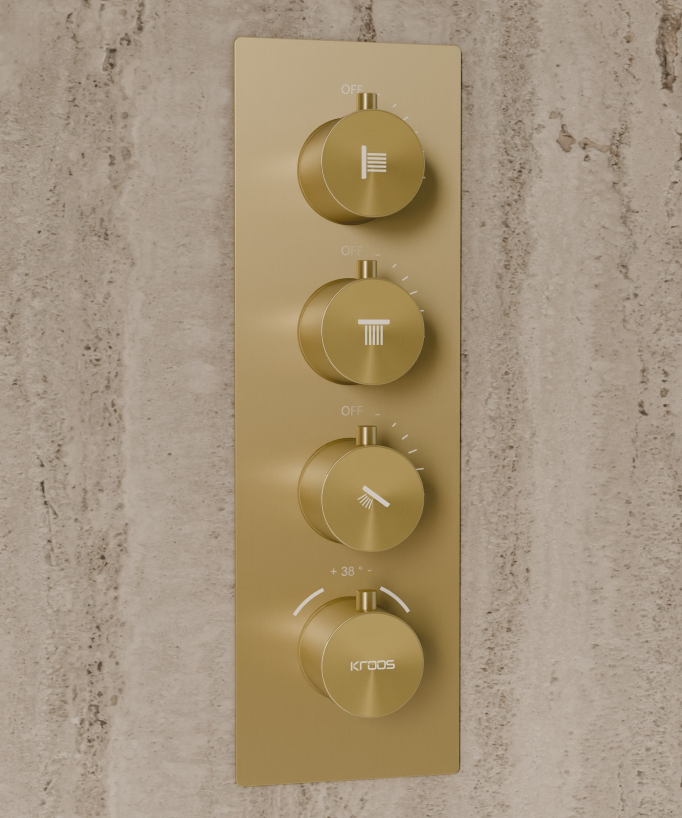 Sistema doccia termostatico a soffitto - 500 mm