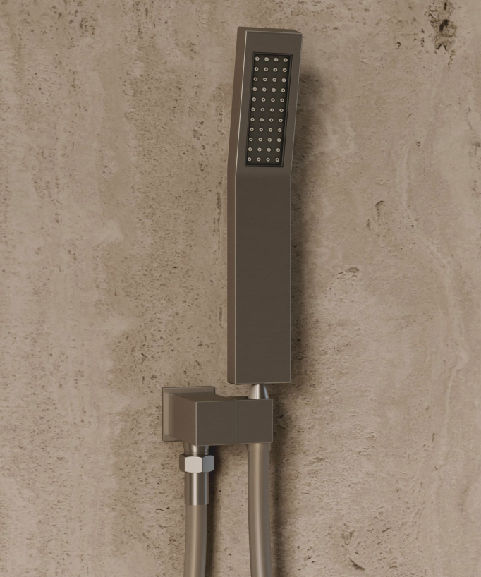 Sistema doccia termostatico a soffitto - Gun métal