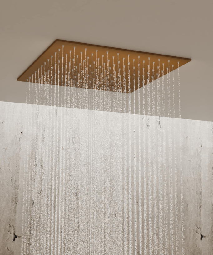 Pannello doccia a soffitto Oro rosa spazzolato - Sirius