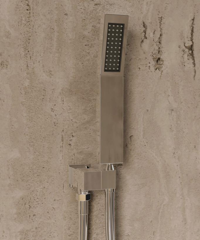 Sistema doccia termostatico a soffitto con getti nascosti 500 mm - Cromo